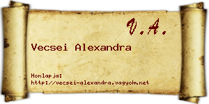 Vecsei Alexandra névjegykártya