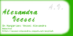 alexandra vecsei business card